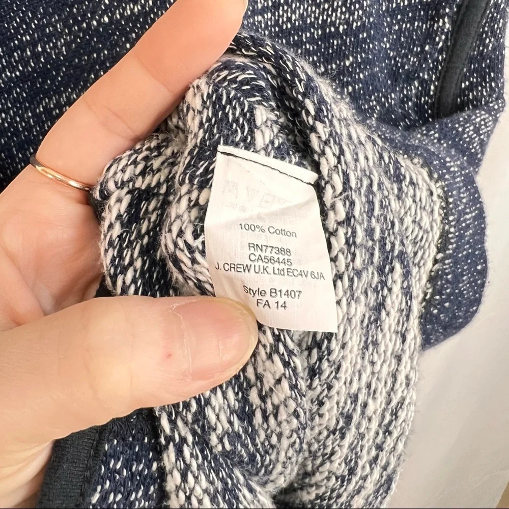 Madewell Knit Navy Blue Shirt Dress Women's Medium Casual Beachy Nautical Preppy - Picture 3 of 8